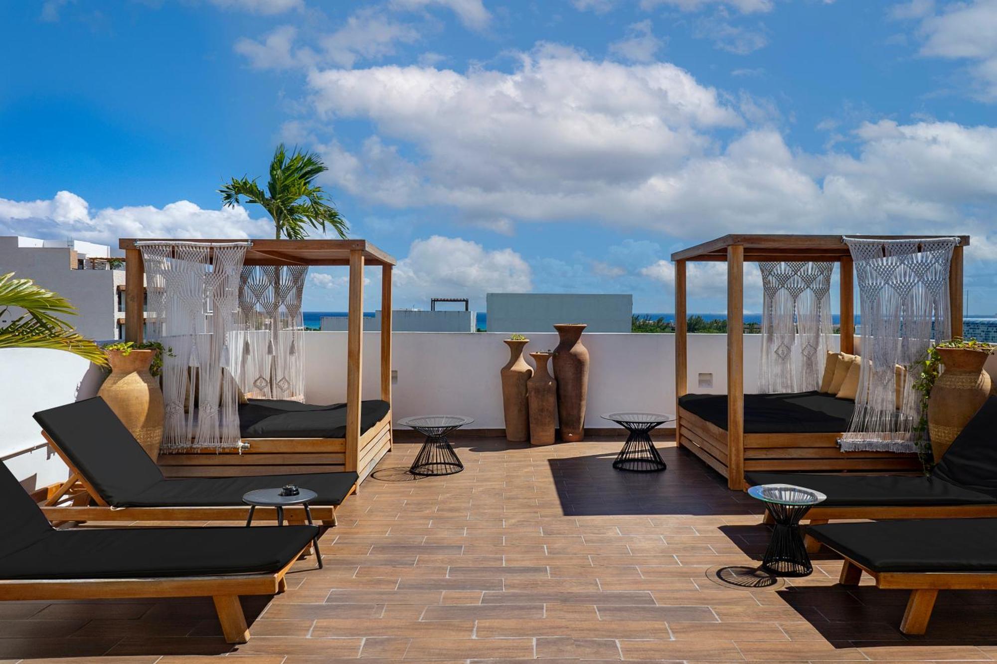 Terrasse Hotel Playa Del Carmen Bagian luar foto