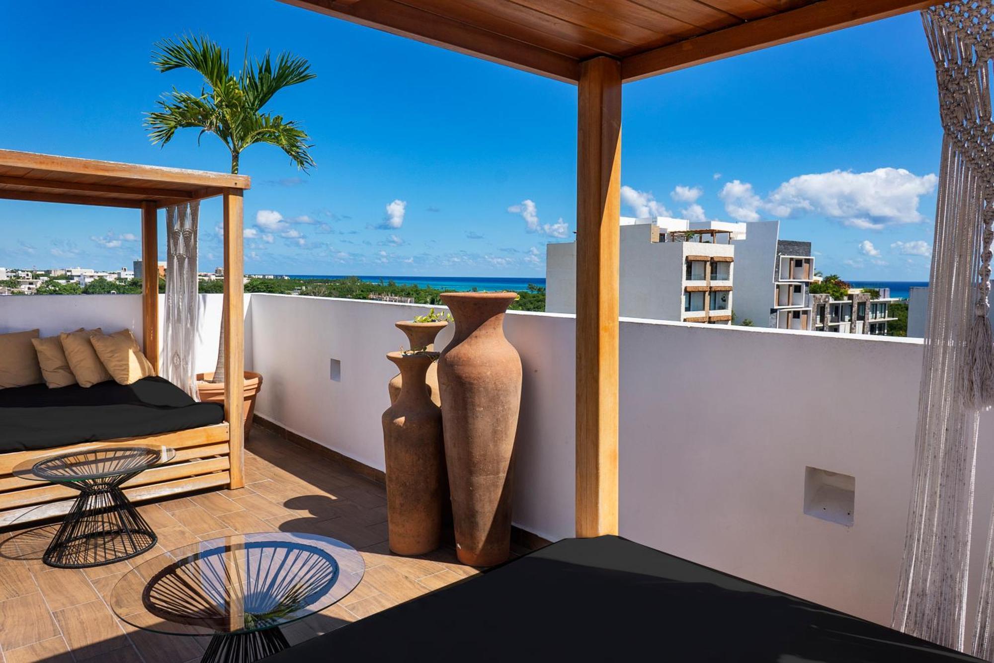 Terrasse Hotel Playa Del Carmen Bagian luar foto