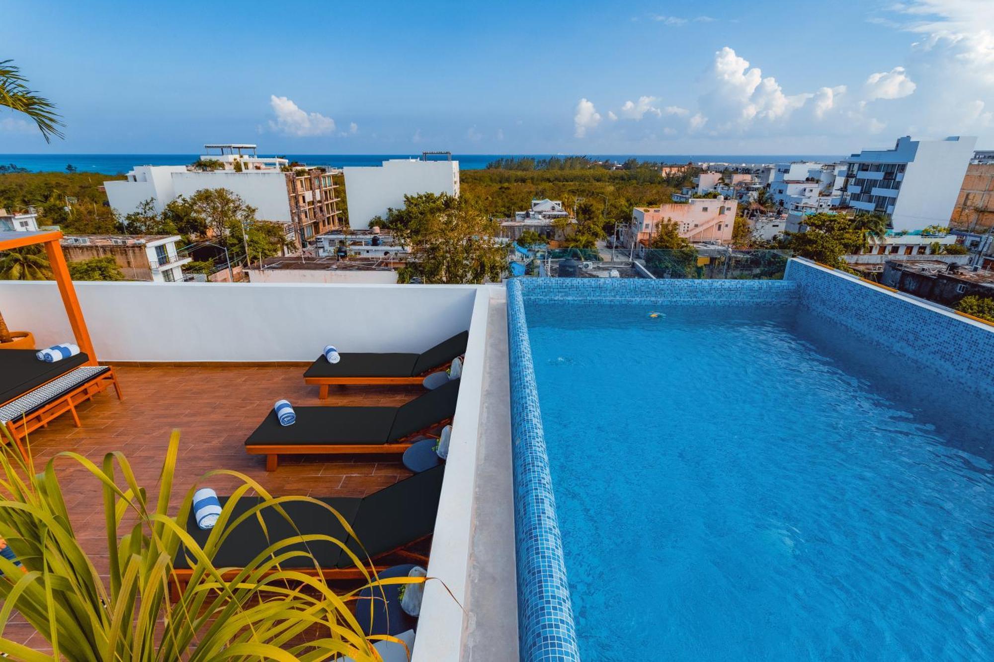 Terrasse Hotel Playa Del Carmen Bagian luar foto