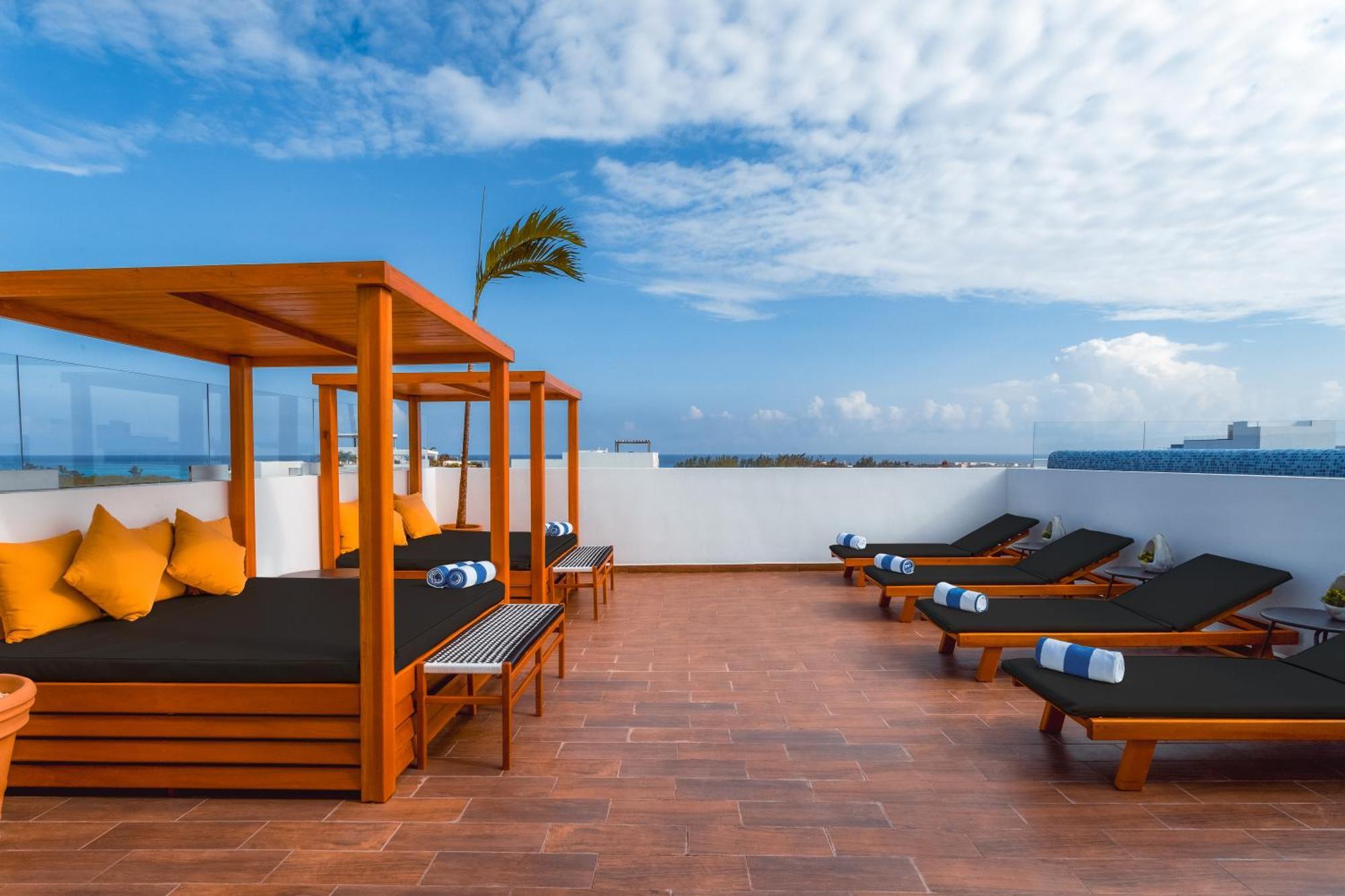 Terrasse Hotel Playa Del Carmen Bagian luar foto