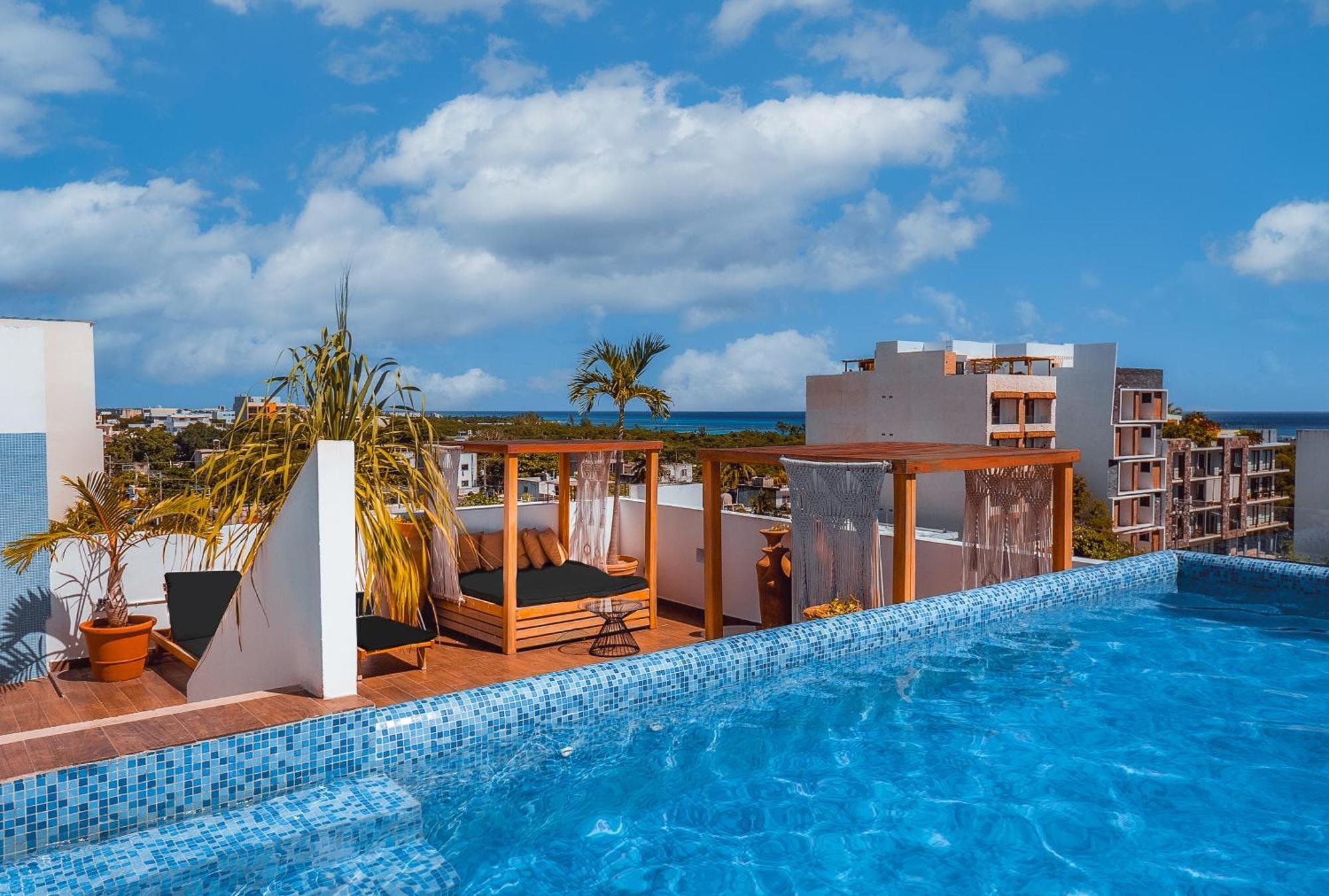 Terrasse Hotel Playa Del Carmen Bagian luar foto